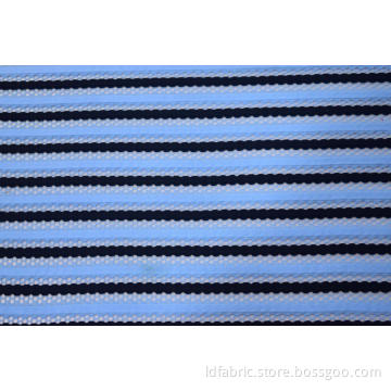 Polyester Double Color Stripe Mesh Fabric